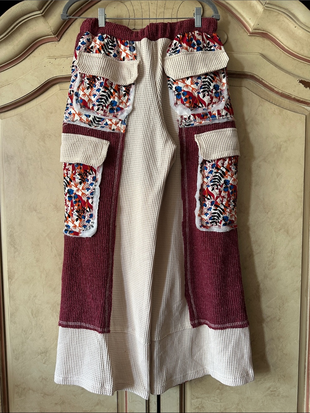 POL Patchwork Quilted Thermal Drawstring Pants Sweatpants size Small - Picture 8 of 9